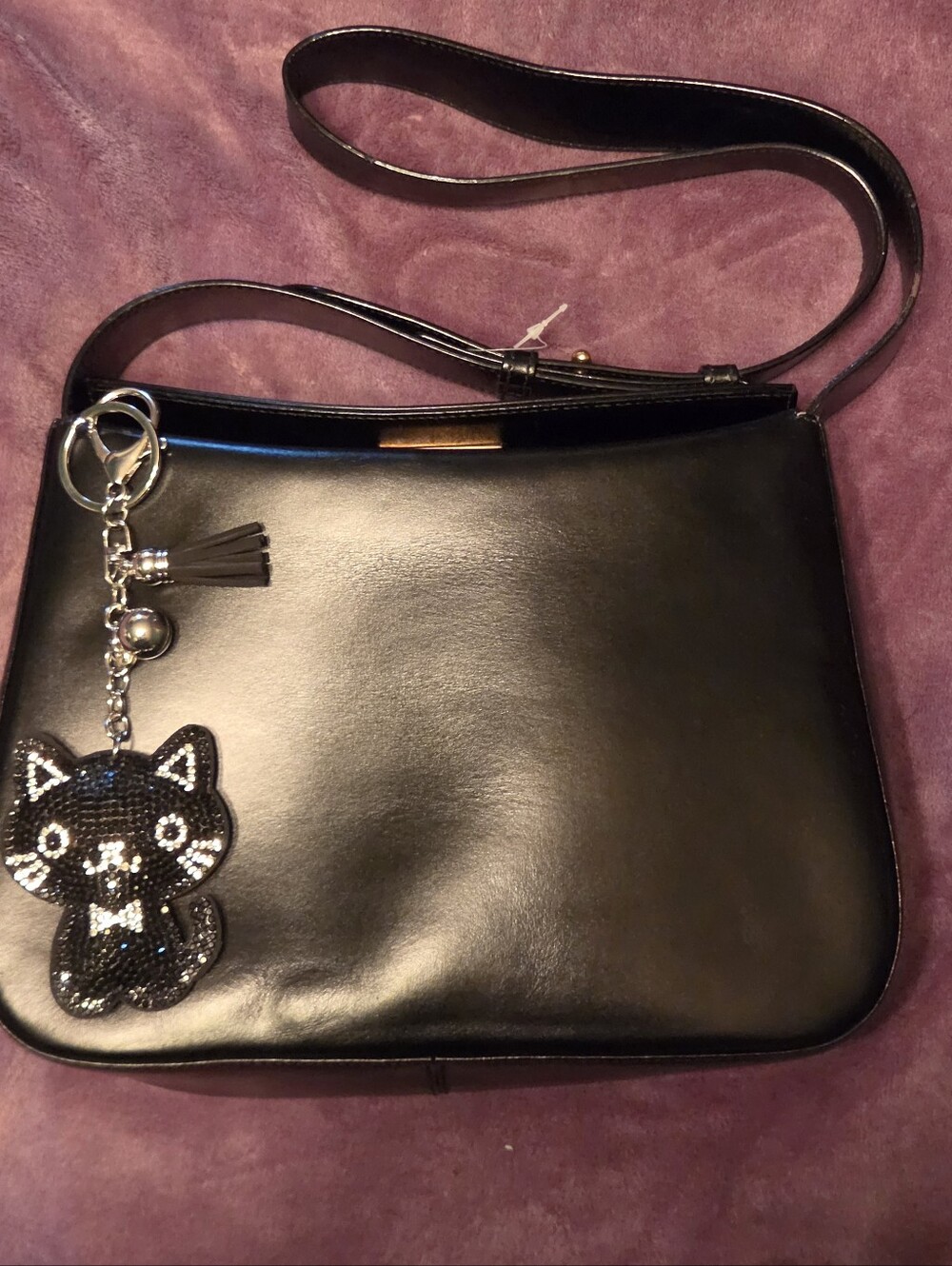 Salvatore Ferragamo Gancini Shoulder Bag Leather Black